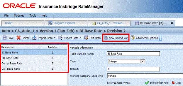Creating a Linked Table Variable
